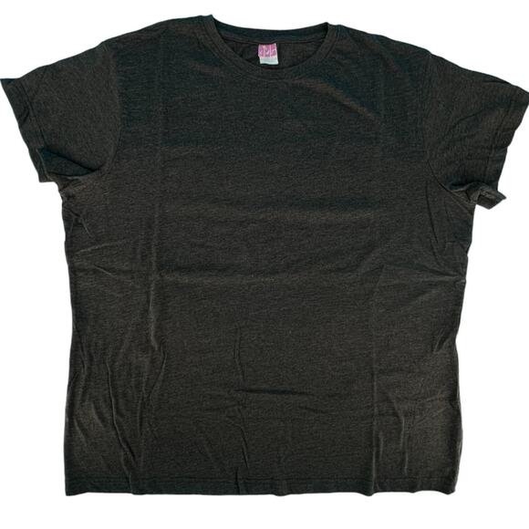 LAT Short Sleeve Crew Neck Tee Shirt Top Plus Size 2XL Smoke - Picture 4 of 10